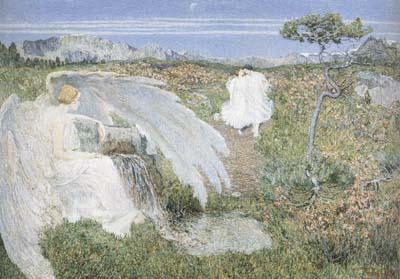 Giovanni Segantini Love at the Spring of Life (The Fountain of Youth) (mk19) oil painting picture